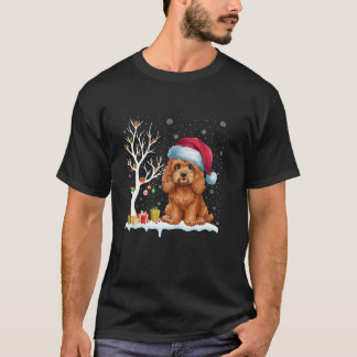 Cockapoo Weihnachtsmannmütze Festival Moon and Sta T-Shirt