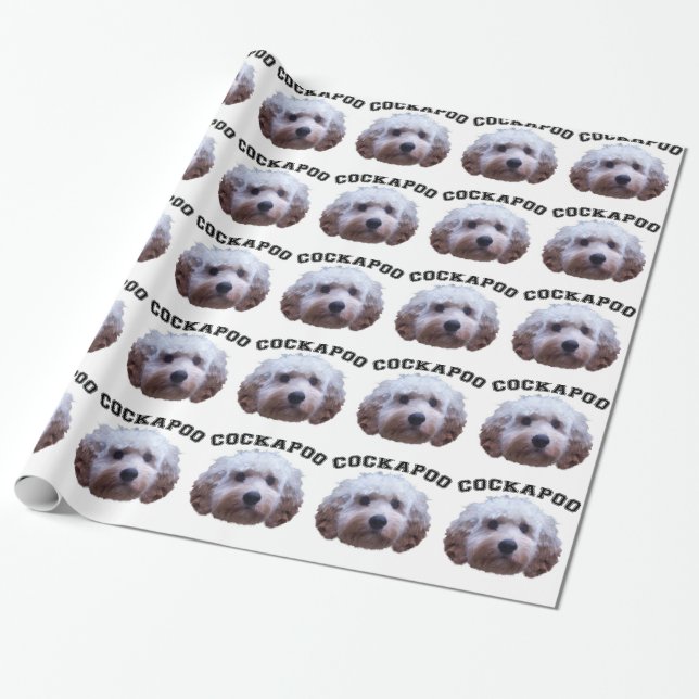 Cockapoo Welpe Geschenkpapier (Ungerollt)