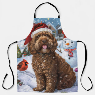 Cockapoo Winter Wunderland Weihnachtsfreuden Schürze
