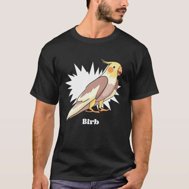Cockatiel Birb Meme Yellow Cute Bird for Parrot Ow T-Shirt (Vorderseite)