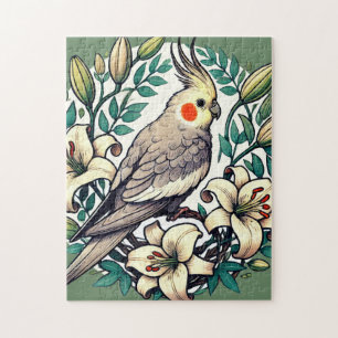 Cockatiel Bird Illustration Puzzle