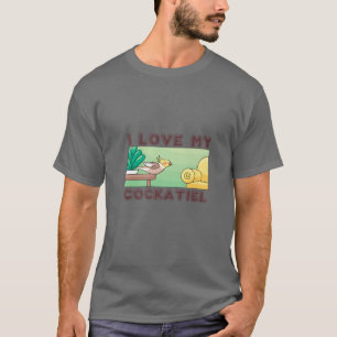 Cockatiel Bird Liebe Design Cockatiel Eigentümer T-Shirt