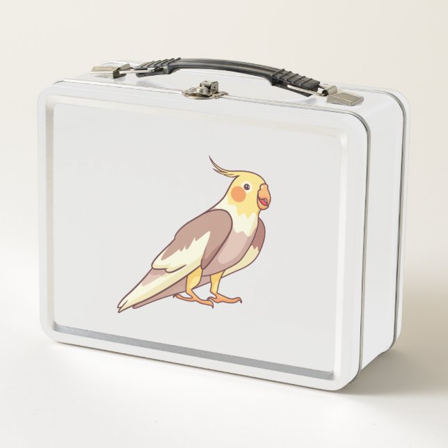 Cockatiel Bird Parrot Metall Brotdose (Vorderseite)