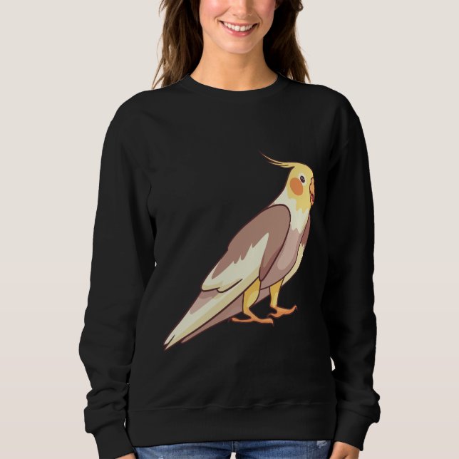 Cockatiel Bird Parrot Sweatshirt (Vorderseite)