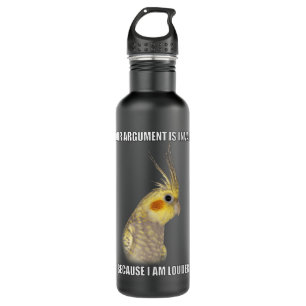 COCKATIEL Birds Funny Cockatiels Design Edelstahlflasche