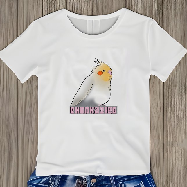 Cockatiel Chonky Birb Meme Niedlich Funny Pet Bird Tri-Blend Shirt (Funny Cockatiel Shirt)