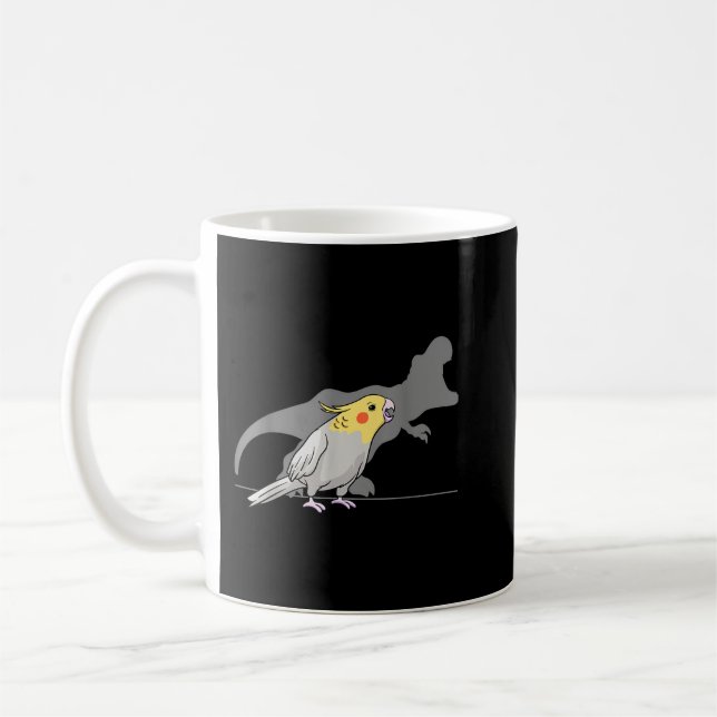 Cockatiel Cockatoo Lutino Parrot Quarrion Dinosaur Kaffeetasse (Links)