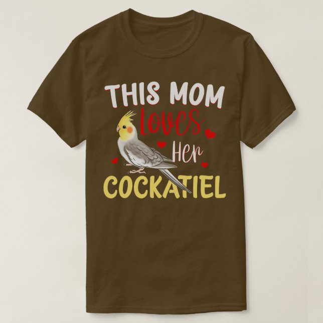 Cockatiel Cockatoo Lutino Parrot Quarrion Mütter T-Shirt (Design vorne)