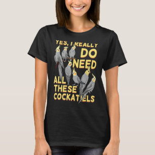 Cockatiel Cockatoo Parrot Lutino Quarrion Weiro Bi T-Shirt