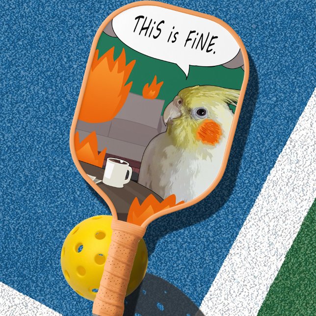 Cockatiel Das ist ein feiner Meme funny Sarcastic  Pickleball Schläger (Von Creator hochgeladen)