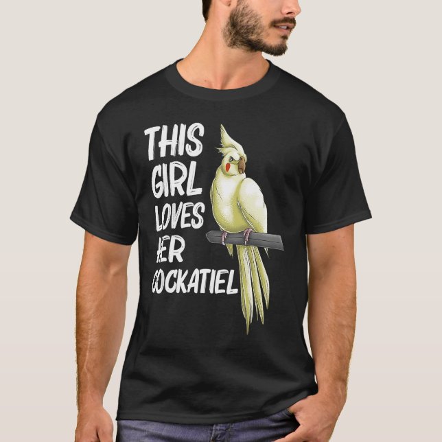 Cockatiel  for Girls Kids Bird Parrot  Owner T-Shirt (Vorderseite)