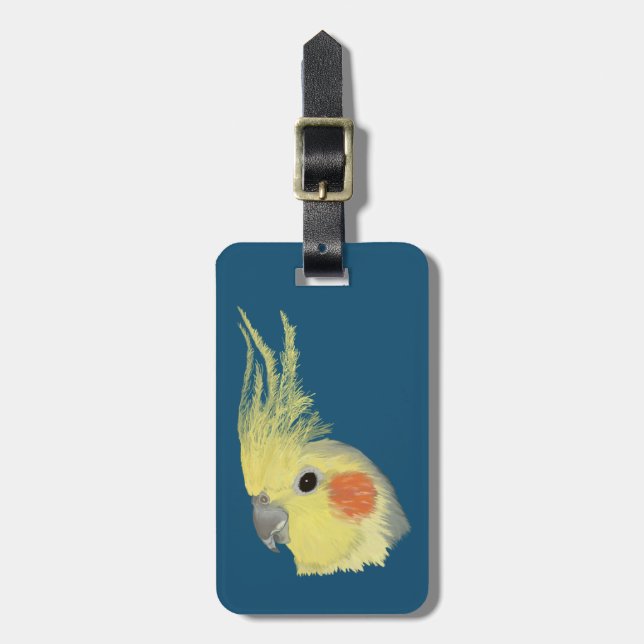 Cockatiel Gepäckanhänger (Vorderseite vertikal)