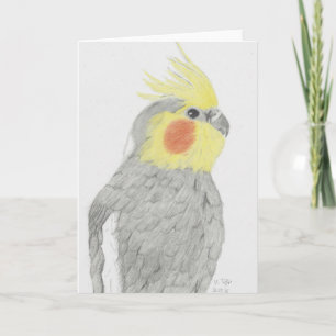 Cockatiel-Kunst-Gruß-Karte Karte