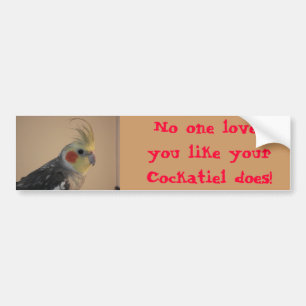 Cockatiel-Liebe Autoaufkleber