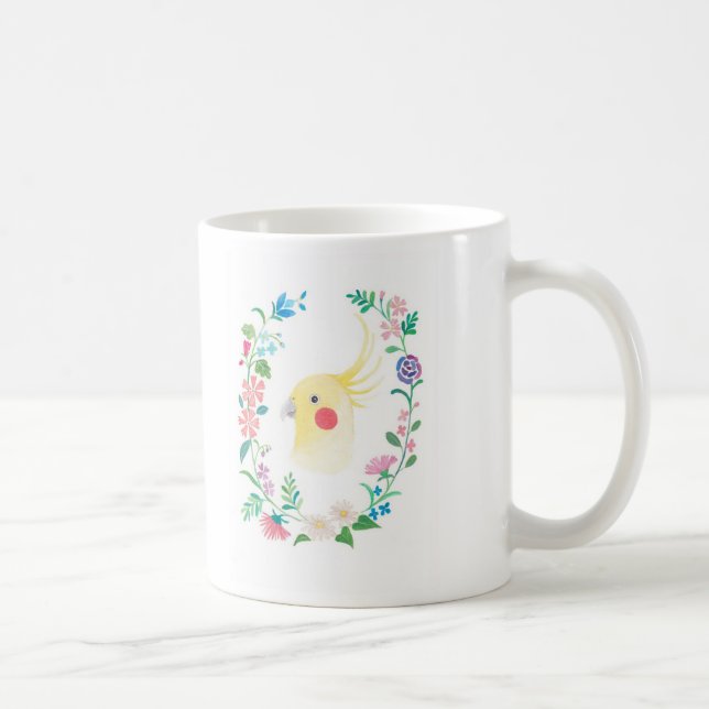 Cockatiel Lutino Kaffeetasse (Rechts)