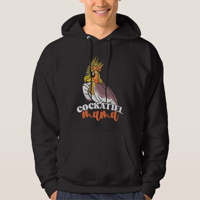 Cockatiel Mama Cute Bird Mom for Parrot Owners Hoodie (Vorderseite)