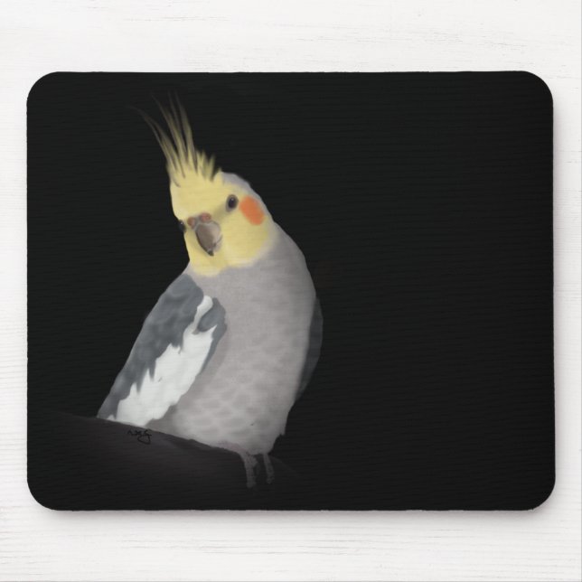 Cockatiel Mousepad (Landschaft) (Vorne)