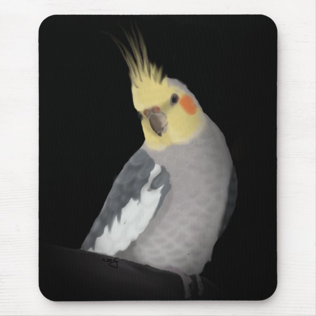 Cockatiel Mousepad (Portriat) (Vorne)