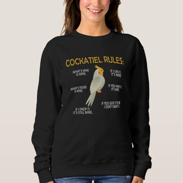 Cockatiel Owner Geschenke Bird Cockatiel Parrot Lo Sweatshirt (Vorderseite)