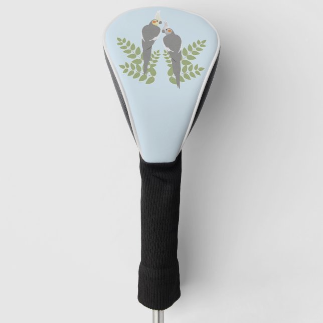 Cockatiel-Paare Golf Headcover (Vorderseite)