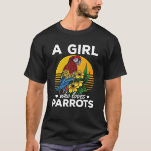 Cockatiel Parrot Bird I A Girl Who Lieben Papageie T-Shirt