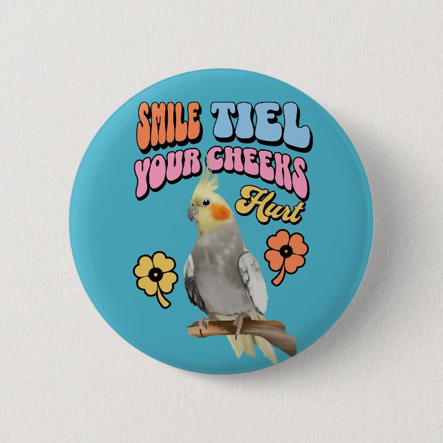 Cockatiel Parrot Button (Vorderseite)