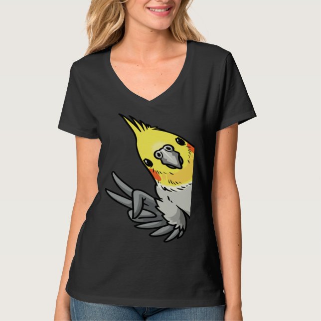 Cockatiel Parrot From Side T-Shirt (Vorderseite)