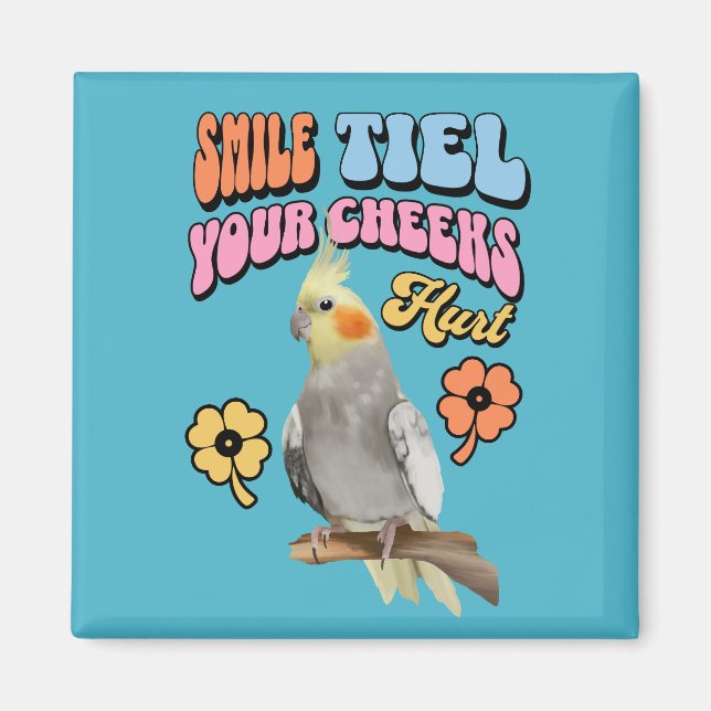Cockatiel Parrot Magnet (Vorne)