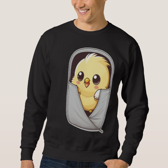 Cockatiel Pocket Quarrion Weiro Bird Parrot Sweatshirt (Vorderseite)