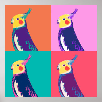 Cockatiel Pop Art Poster