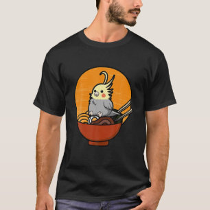 Cockatiel Ramen Funny Lutino Cockatoo Parrot Bird T-Shirt