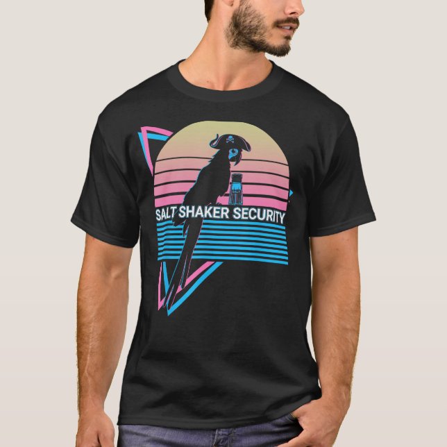 Cockatiel Retro Salt Shaker Security T-Shirt (Vorderseite)