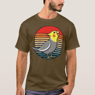 Cockatiel Retro Sunset Women Girls schreien Parro T-Shirt