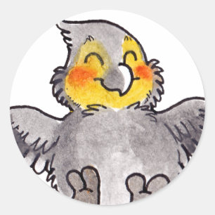 Cockatiel Runder Aufkleber