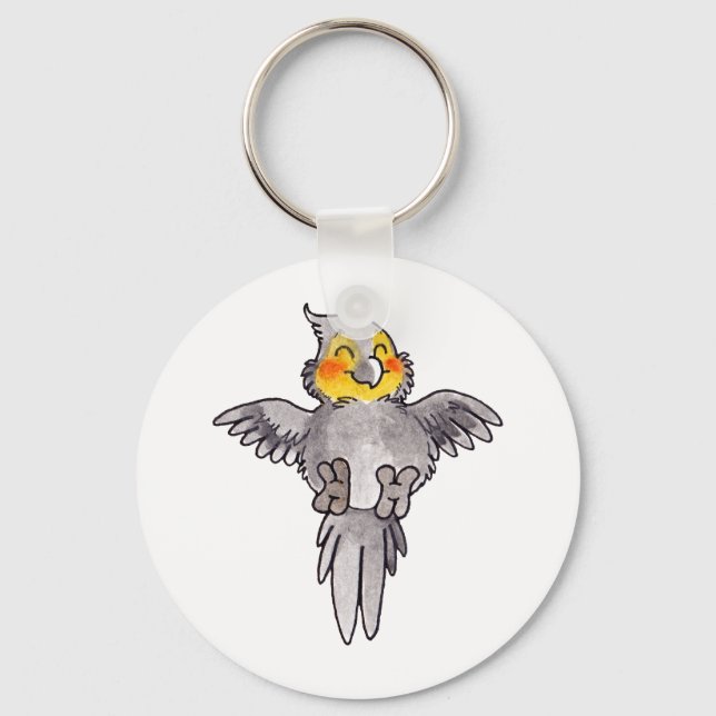 Cockatiel Schlüsselanhänger (Vorderseite)