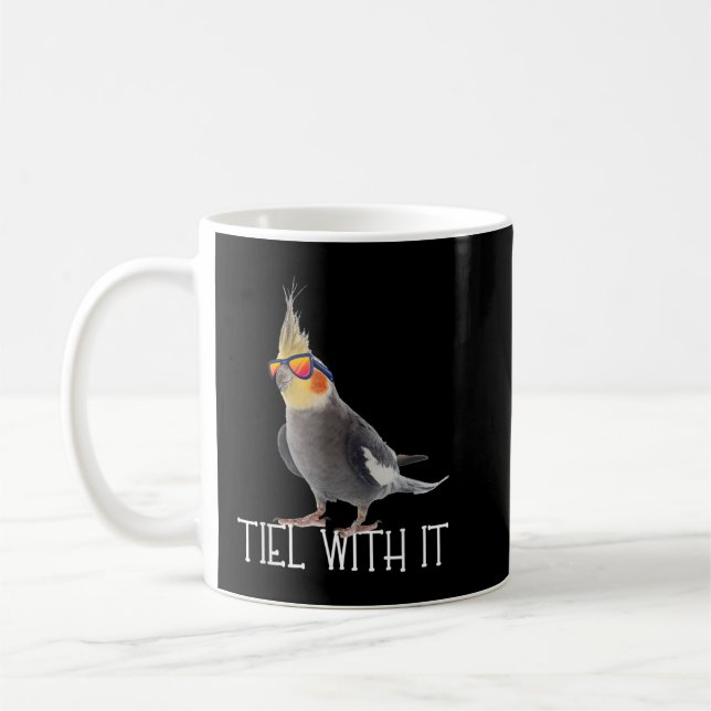 Cockatiel Teil mit It Grey Bird Eigentümer - Tiel  Kaffeetasse (Links)