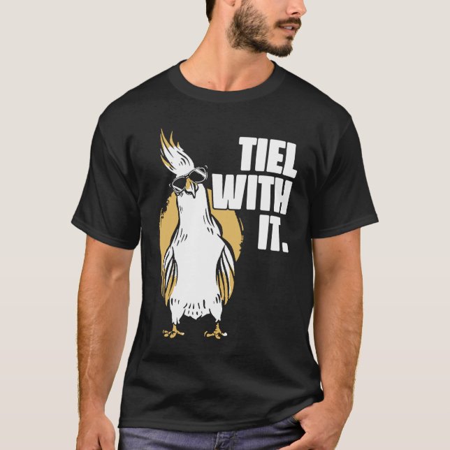 Cockatiel Tiel mit Coolem Sonnenbrillenvogel für P T-Shirt (Vorderseite)