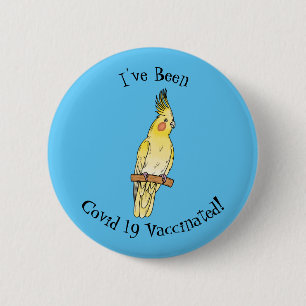 Cockatiel-Vogel-Cartoon Button
