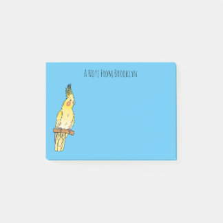 Cockatiel-Vogel-Cartoon Post-it Klebezettel