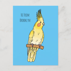 Cockatiel-Vogel-Cartoon Postkarte