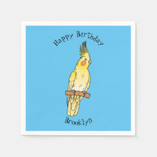 Cockatiel-Vogel-Cartoon Serviette