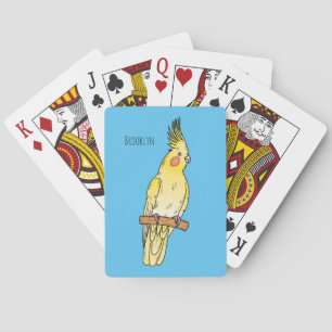 Cockatiel-Vogel-Cartoon Spielkarten
