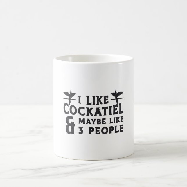 Cockatielbesitzer Ich mag Cockatiel Funny Birds Kaffeetasse (Mittel)
