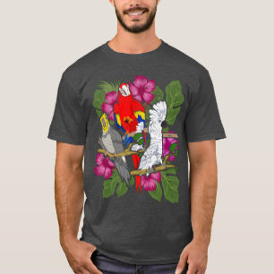 Cockatoi-Cockatiel-Blume-Vogel-Papageienjunge T-Shirt