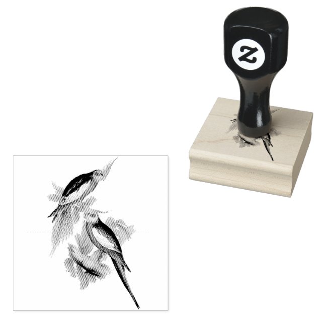 Cockatoo Birds Vintage Illustrationen Gummistempel (Stempel)