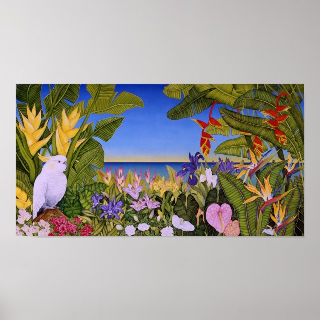 Cockatoo im Paradies Poster (Vorne)