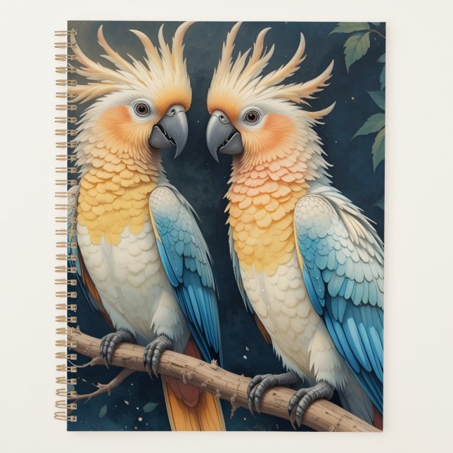 Cockatoo Parrot Couple Planer (Vorderseite)
