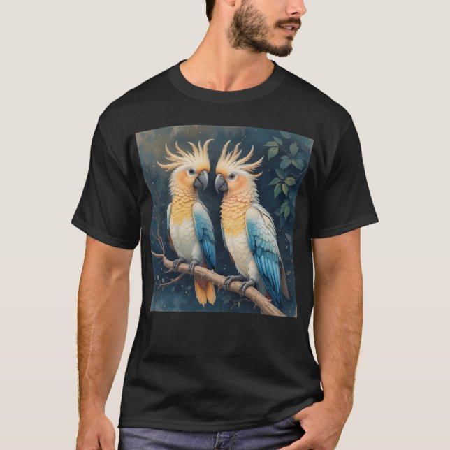 Cockatoo Parrot Couple T-Shirt (Vorderseite)