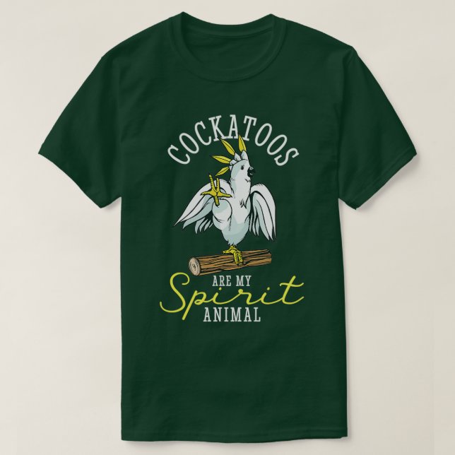 Cockatoo Parrot Spirit Animal Funny T-Shirt (Design vorne)