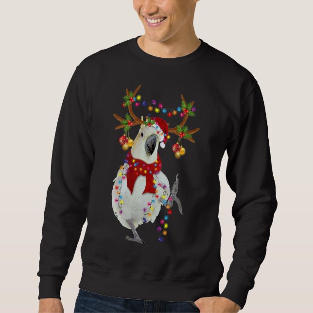 Cockatoo Schöne Weihnachtsbaum Rentier Licht Xm Sweatshirt (Vorderseite)